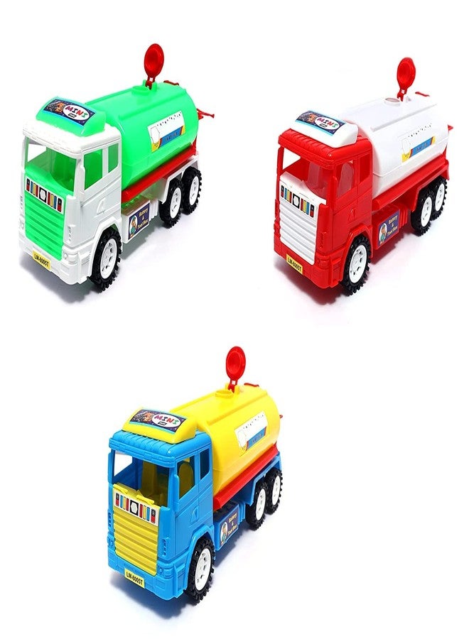 SHANVI Toys Construction Vehicles for Kids Pretend Play Toy Trucks Push and Go Run Fast Mixer Tanker Toy for Kids, Boys, Girls, Children Friction Powered Toy (Oil Tanker-R01) - Image 1